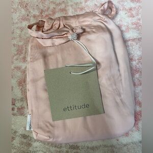 NWT Ettitude Cloud Pink Sateen Shortie in Bag Clean Bamboo WFH Luxury Lounge